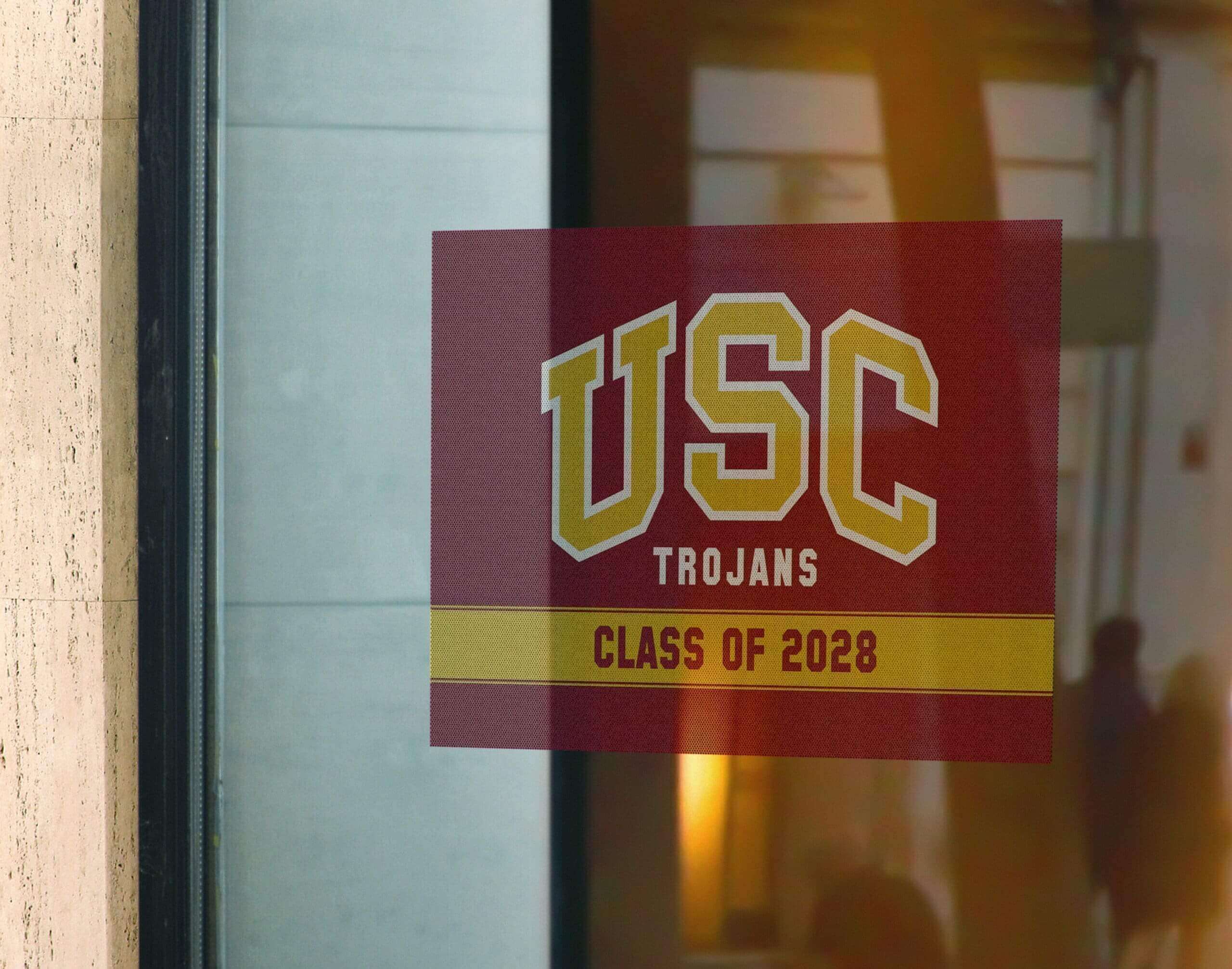 USC Trojans See-through Window Graphic – Class of 2028 – USC Signs